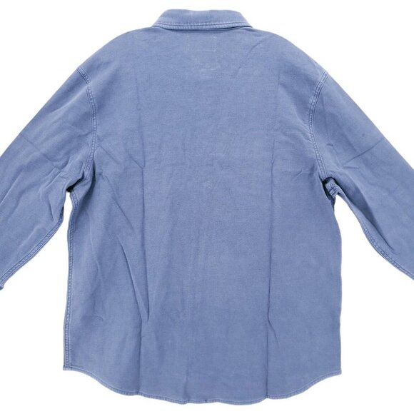 NWT THE NORMAL BRAND Tailored Terry Shirt Jacket in Vintage Blue Size XXL 2XL - Picture 4 of 7
